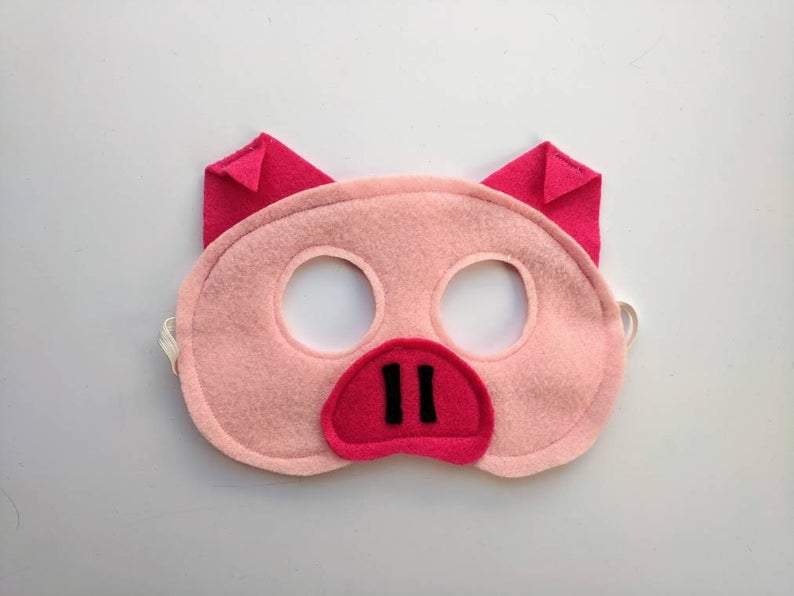 Made By Shellmo Felt Animal Masks - Pig