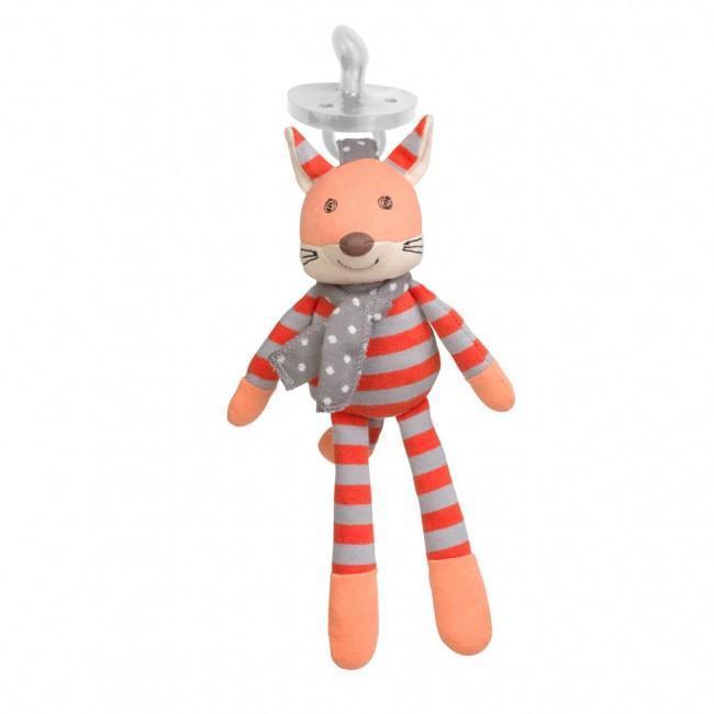 Organic Farm Buddies Pacifier Toys - Frenchy Fox