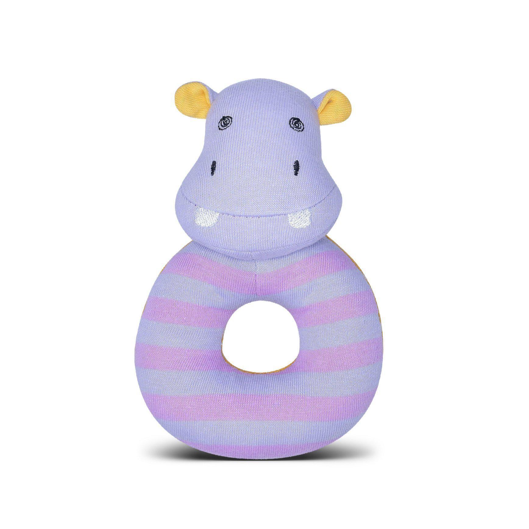 Organic Farm Buddies Teething Rattles - Coco Hippo