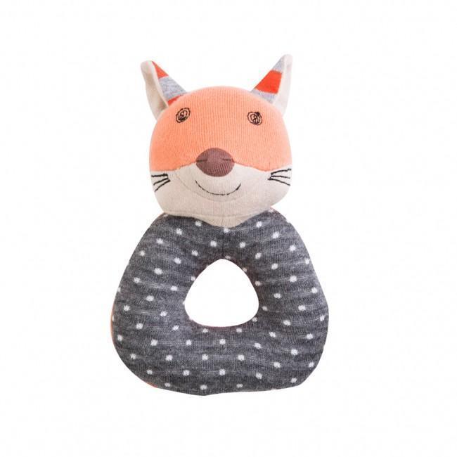 Organic Farm Buddies Teething Rattles - Frenchy Fox