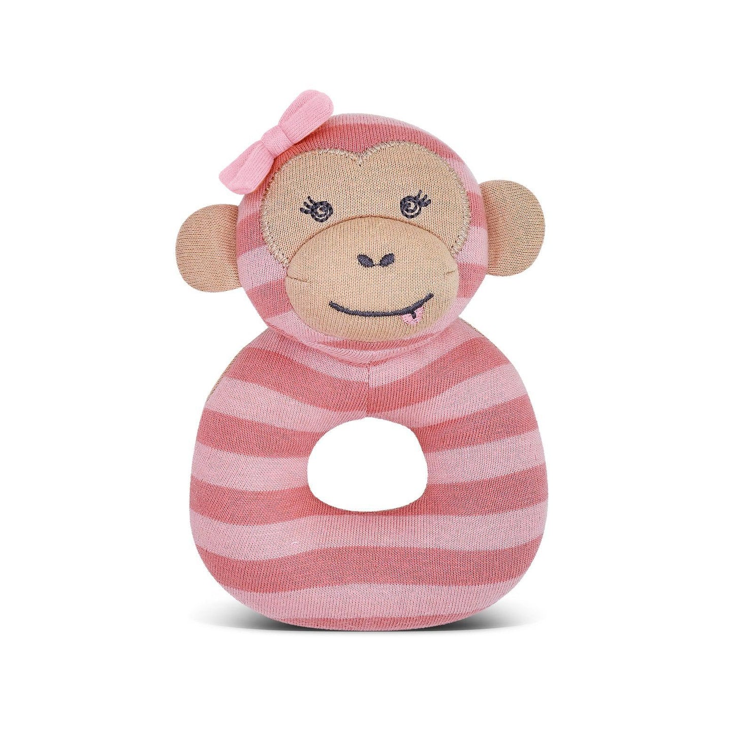 Organic Farm Buddies Teething Rattles - Maggie Monkey