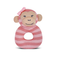 Organic Farm Buddies Teething Rattles - Maggie Monkey