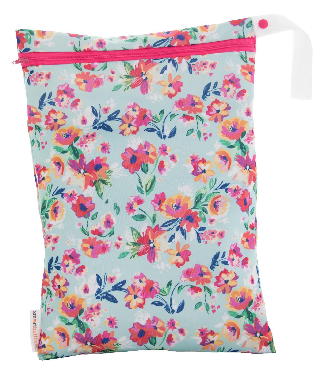 Smart Bottoms On the Go Wet Bag - Aqua Floral