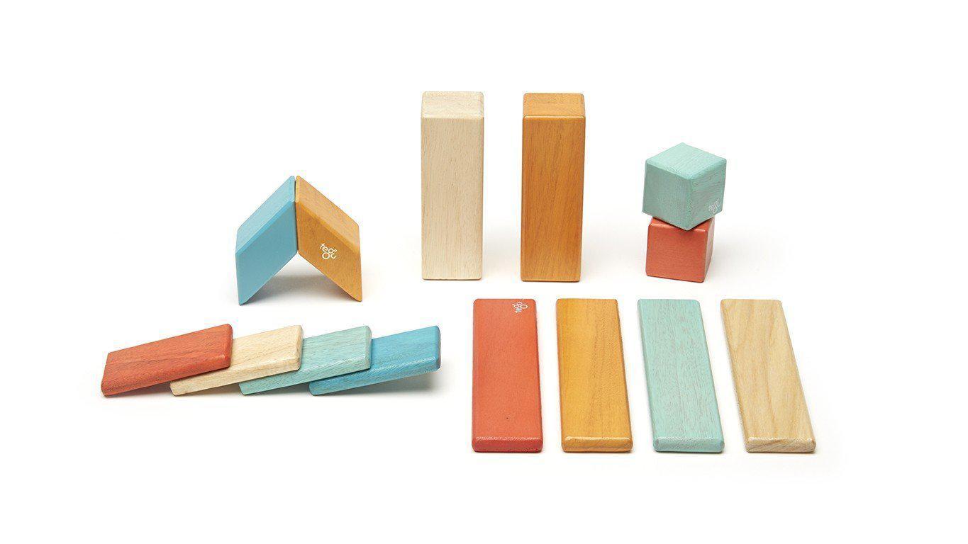 Tegu 14-Piece Magnetic Wooden Block Set - Sunset