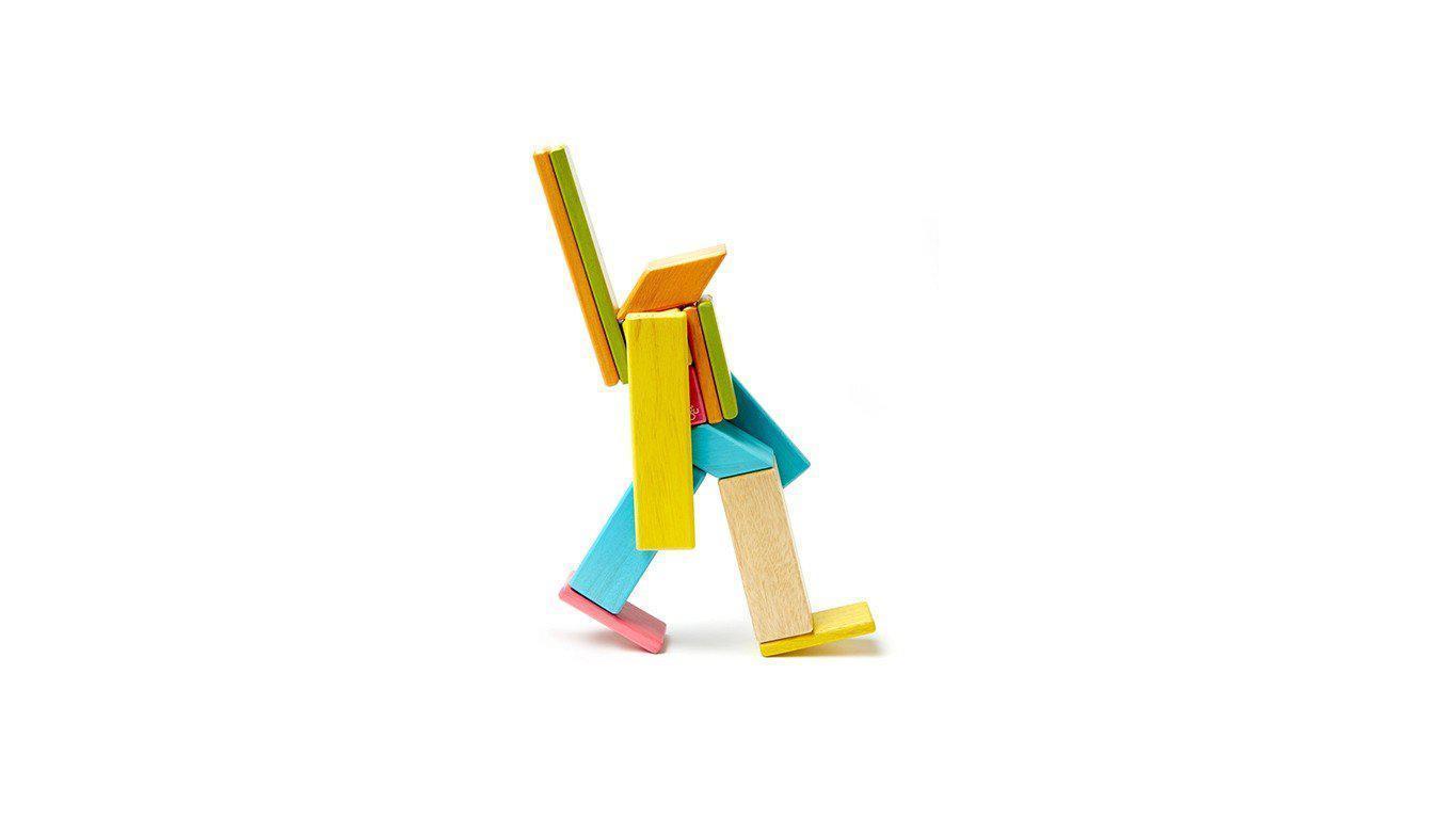 Tegu 14-Piece Magnetic Wooden Block Set - Tints