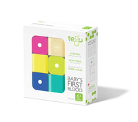 Tegu 6-Piece Baby's First Blocks Magnetic Wooden Block Set