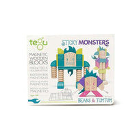 Tegu Beans & Tumtum Magnetic Wooden Block Sticky Monsters (30 Pieces)