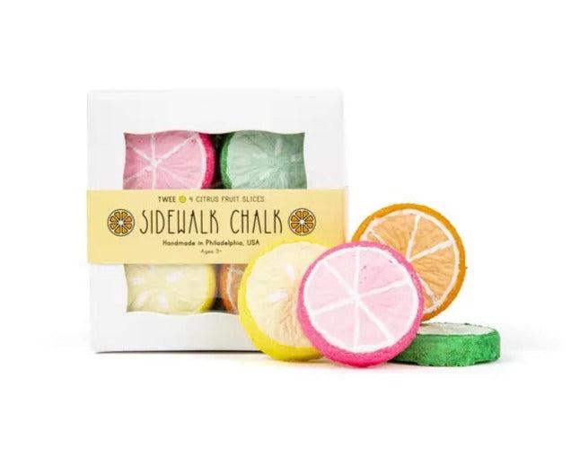 Twee Citrus Slices Sidewalk Chalk