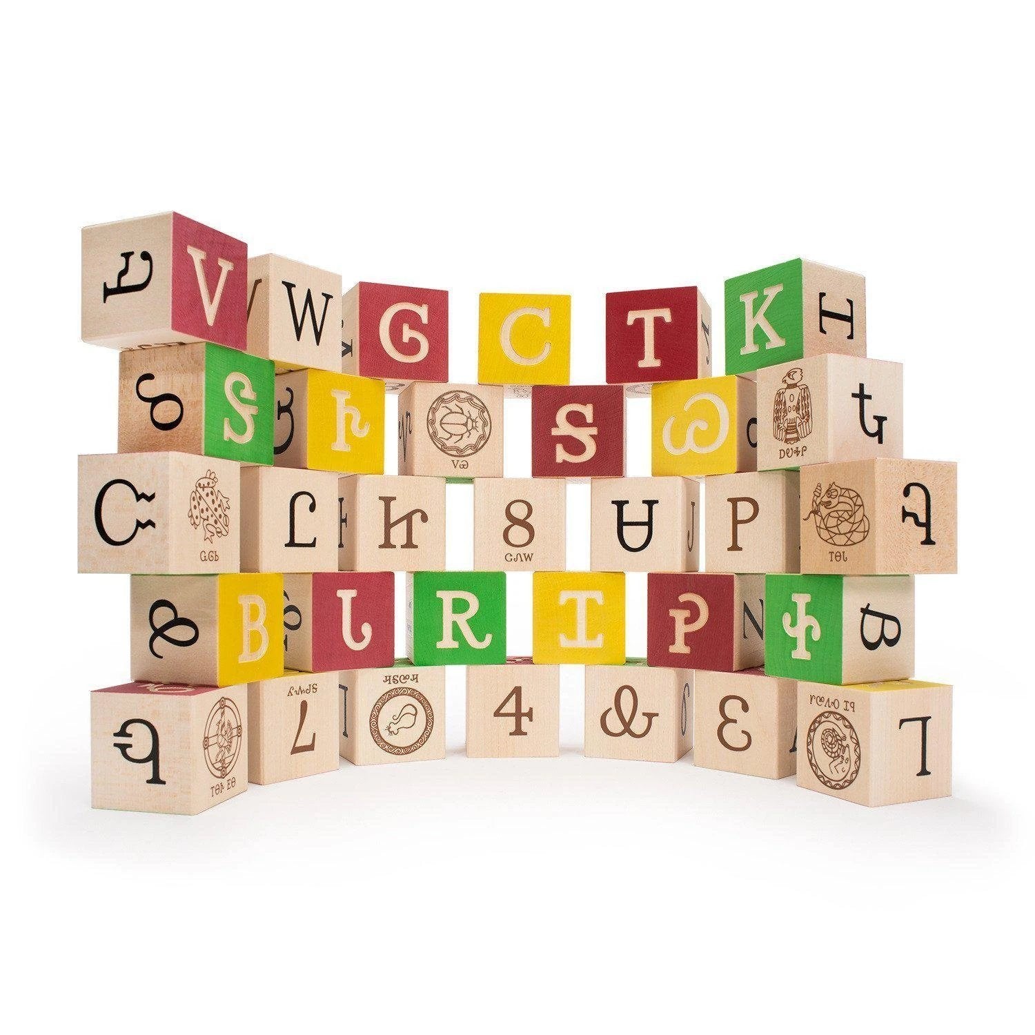 Uncle Goose Foreign Language Alphabet Blocks