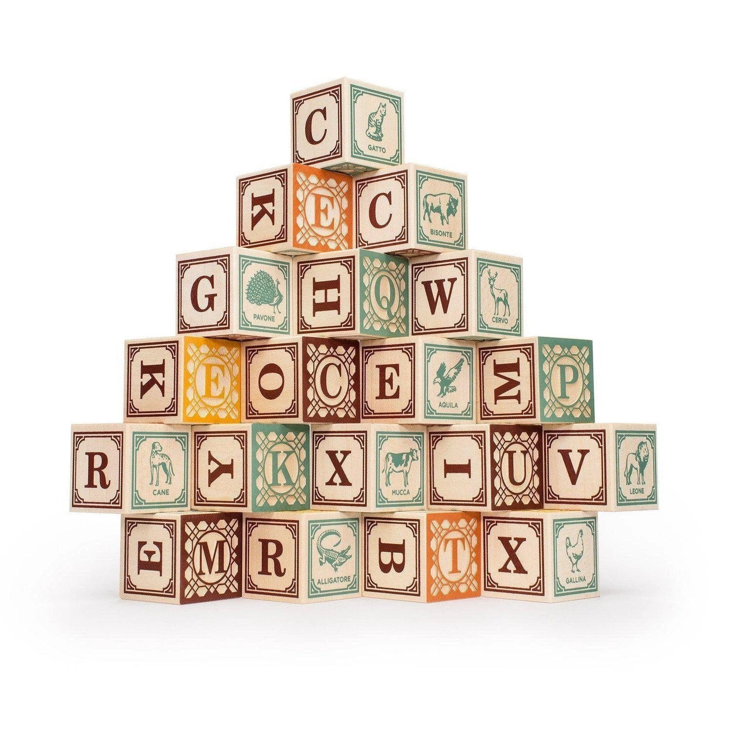 Uncle Goose Foreign Language Alphabet Blocks